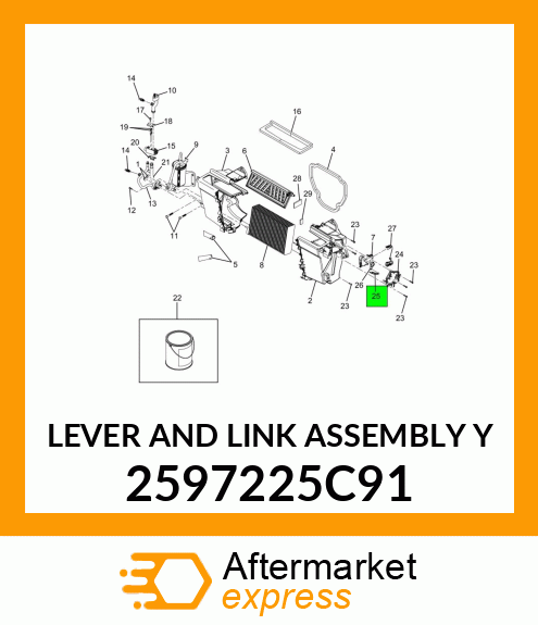 LEVER AND LINK ASSEMBLY Y 2597225C91