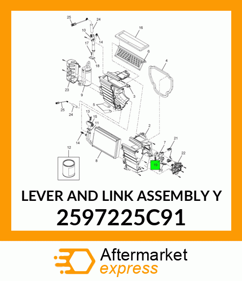 LEVER AND LINK ASSEMBLY Y 2597225C91