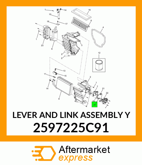 LEVER AND LINK ASSEMBLY Y 2597225C91