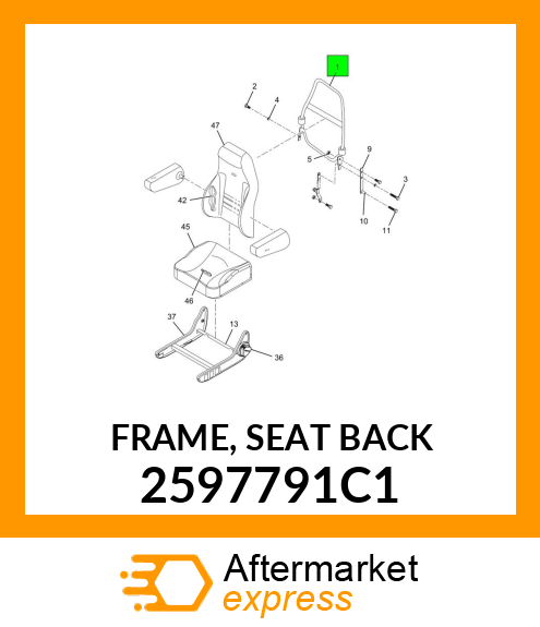 FRAME, SEAT BACK 2597791C1