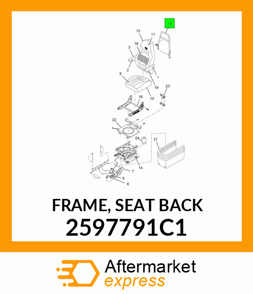 FRAME, SEAT BACK 2597791C1