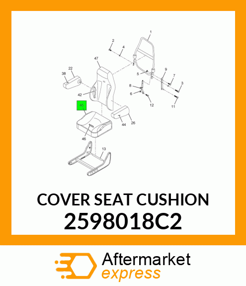 COVER SEAT CUSHION 2598018C2