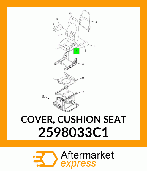 COVER, CUSHION SEAT 2598033C1