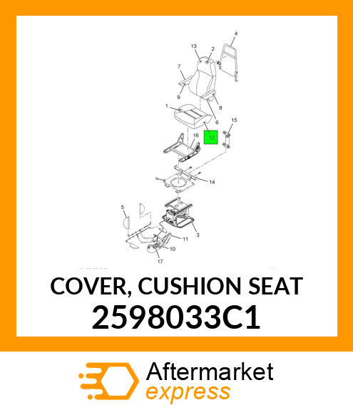 COVER, CUSHION SEAT 2598033C1