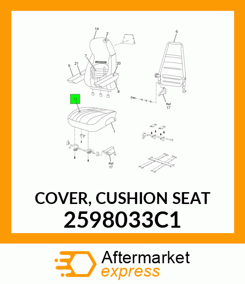 COVER, CUSHION SEAT 2598033C1