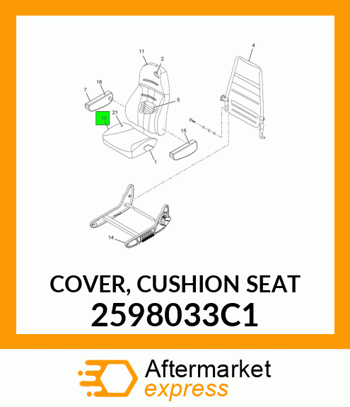 COVER, CUSHION SEAT 2598033C1