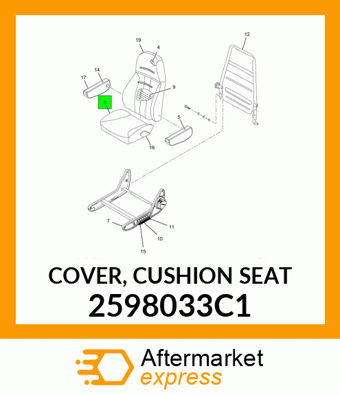 COVER, CUSHION SEAT 2598033C1