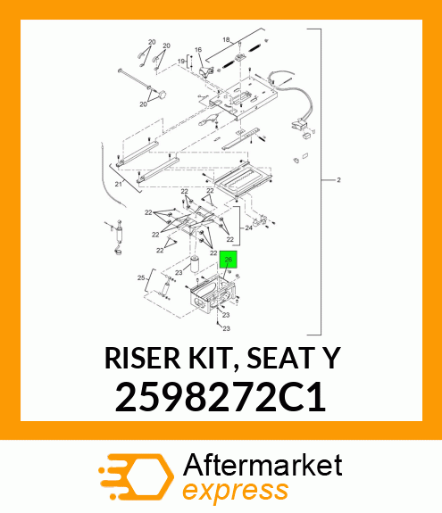 RISER KIT, SEAT Y 2598272C1