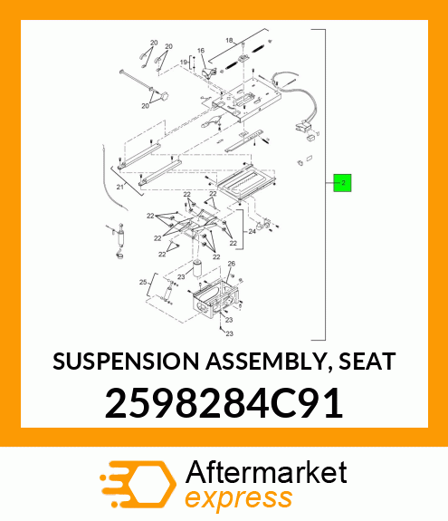 SUSPENSION ASSEMBLY, SEAT 2598284C91