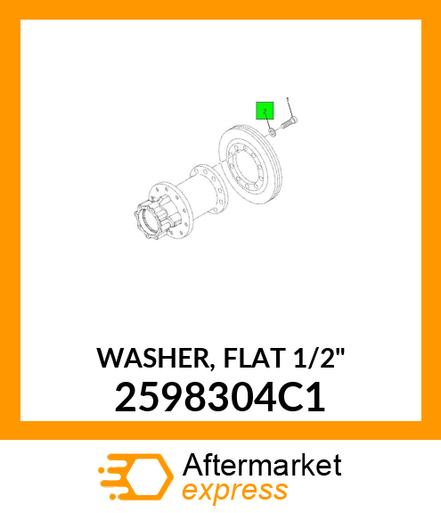 WASHER, FLAT 1/2" 2598304C1