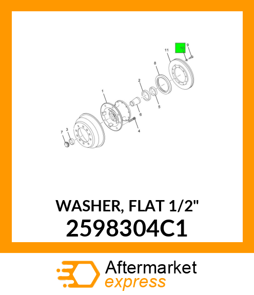 WASHER, FLAT 1/2" 2598304C1