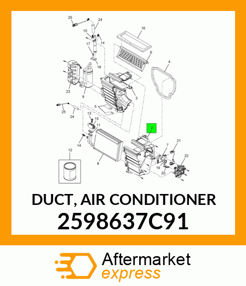 DUCT, AIR CONDITIONER 2598637C91