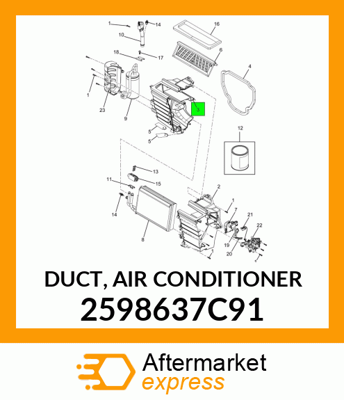 DUCT, AIR CONDITIONER 2598637C91