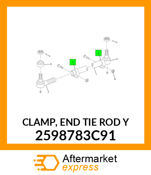 CLAMP, END TIE ROD Y 2598783C91