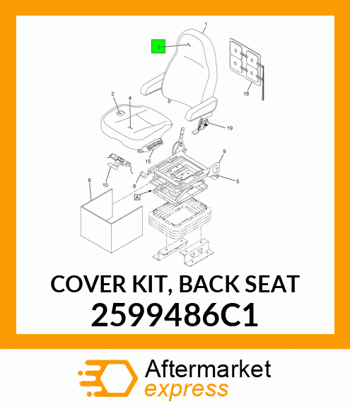 COVER KIT, BACK SEAT 2599486C1