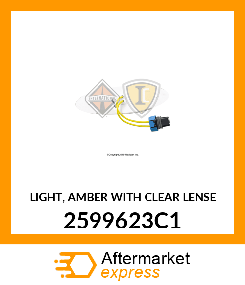 LIGHT, AMBER WITH CLEAR LENSE 2599623C1