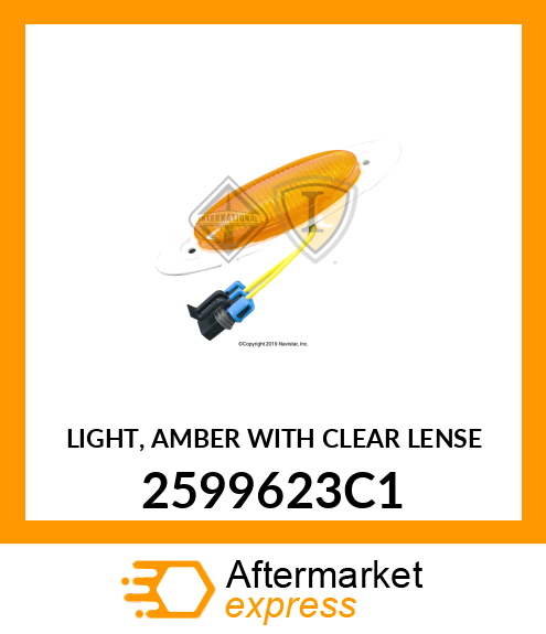 LIGHT, AMBER WITH CLEAR LENSE 2599623C1