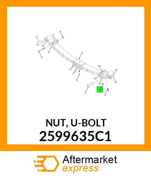 NUT, U-BOLT 2599635C1