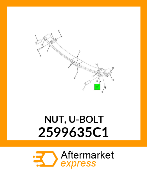 NUT, U-BOLT 2599635C1