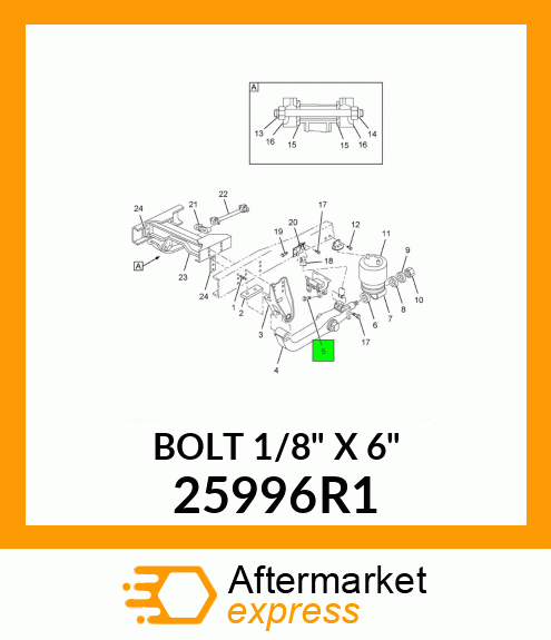 BOLT 1/8" X 6" 25996R1