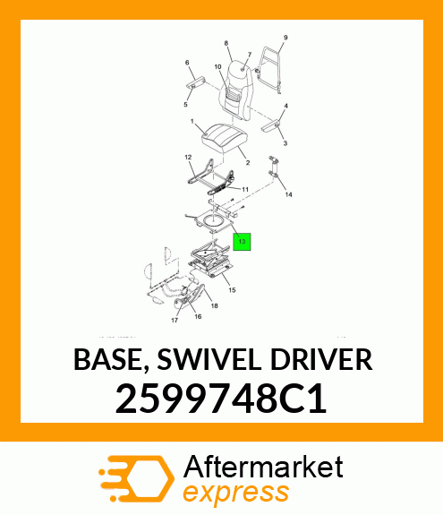 BASE, SWIVEL DRIVER 2599748C1