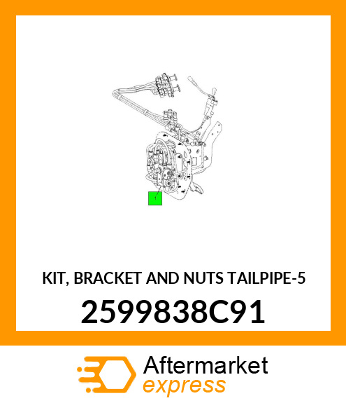 KIT, BRACKET AND NUTS TAILPIPE-5 2599838C91