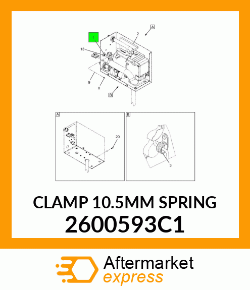 CLAMP 10.5MM SPRING 2600593C1