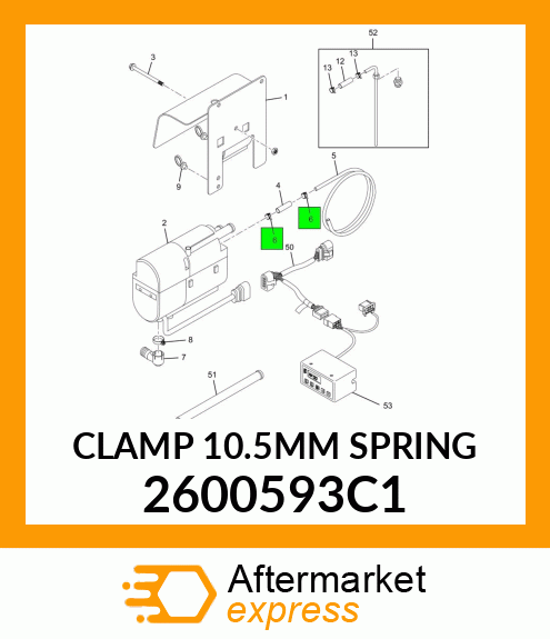 CLAMP 10.5MM SPRING 2600593C1