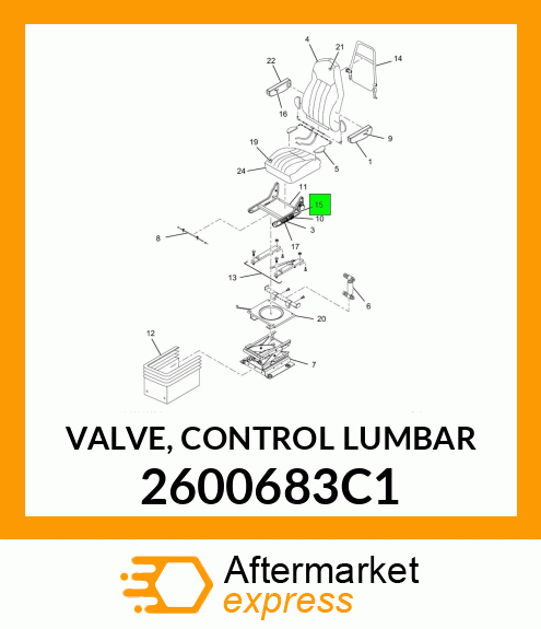 VALVE, CONTROL LUMBAR 2600683C1