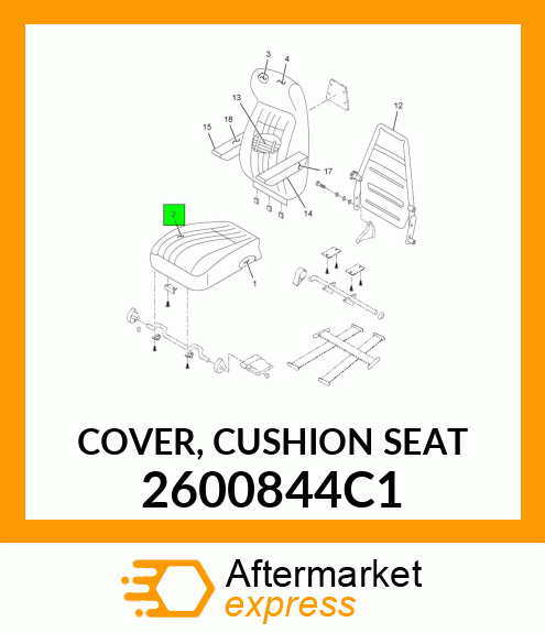 COVER, CUSHION SEAT 2600844C1