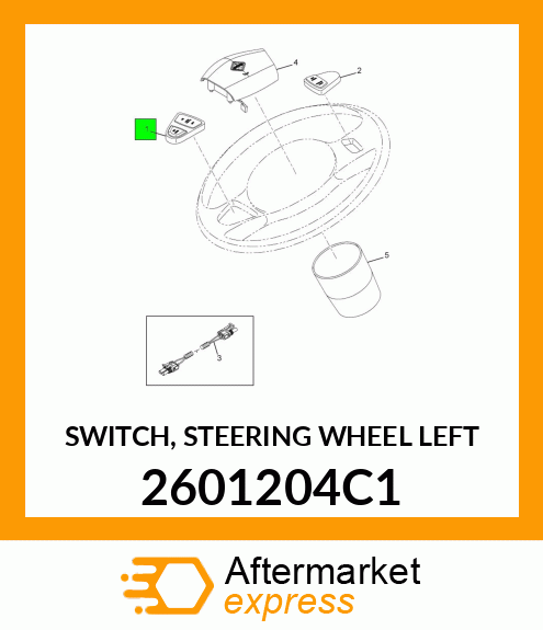 SWITCH, STEERING WHEEL LEFT 2601204C1