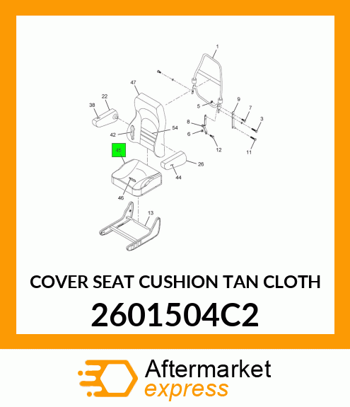 COVER SEAT CUSHION TAN CLOTH 2601504C2