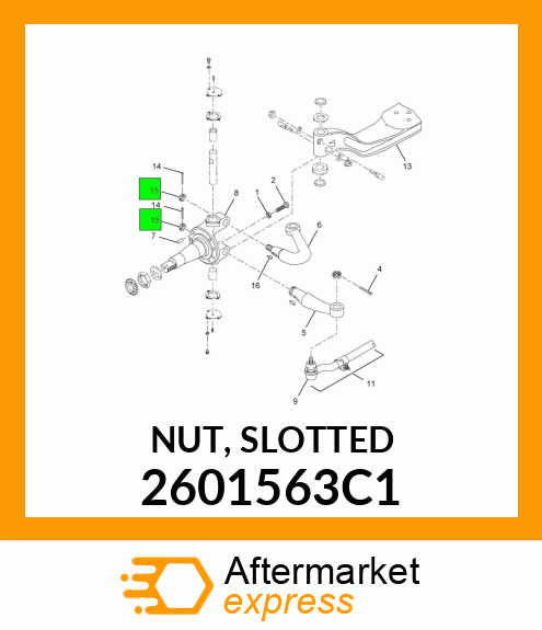 NUT, SLOTTED 2601563C1