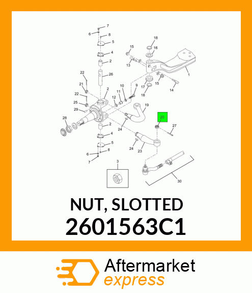 NUT, SLOTTED 2601563C1