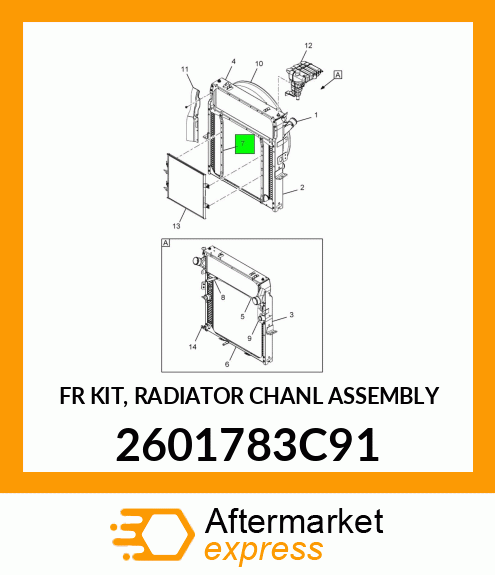 FR KIT, RADIATOR CHANL ASSEMBLY 2601783C91