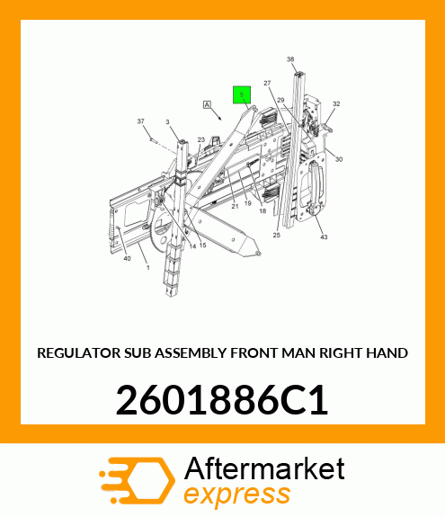 REGULATOR SUB ASSEMBLY FRONT MAN RIGHT HAND 2601886C1
