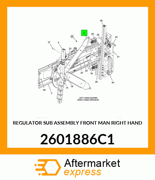 REGULATOR SUB ASSEMBLY FRONT MAN RIGHT HAND 2601886C1
