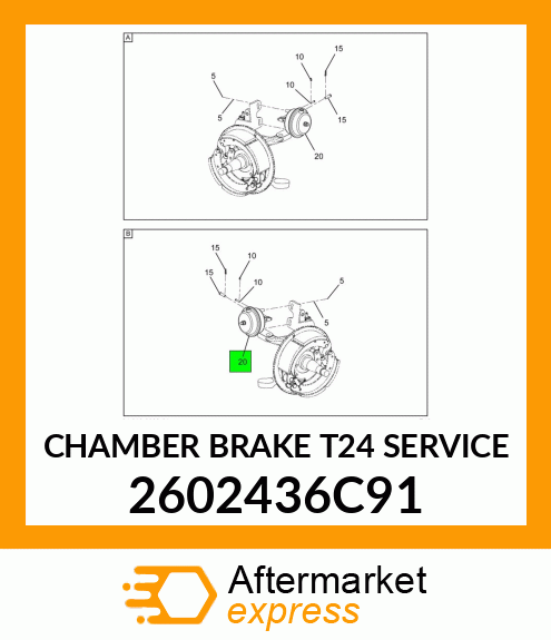 CHAMBER BRAKE T24 SERVICE 2602436C91