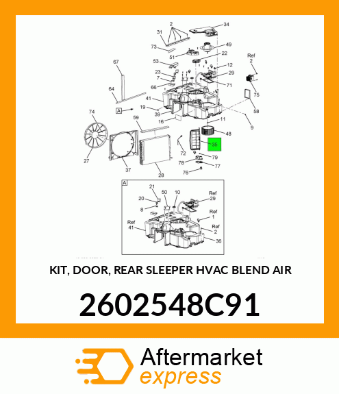 KIT, DOOR, REAR SLEEPER HVAC BLEND AIR 2602548C91