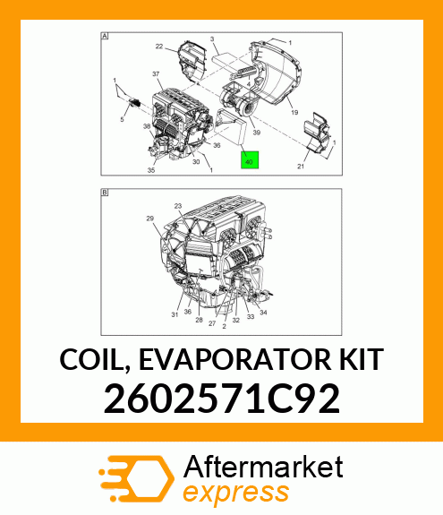 COIL, EVAPORATOR KIT 2602571C92