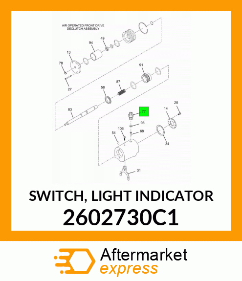 SWITCH, LIGHT INDICATOR 2602730C1