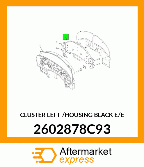 CLUSTER LEFT /HOUSING BLACK E/E 2602878C93