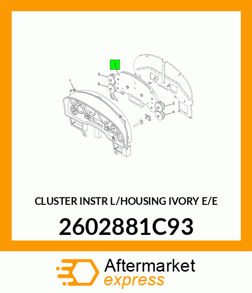 CLUSTER INSTR L/HOUSING IVORY E/E 2602881C93