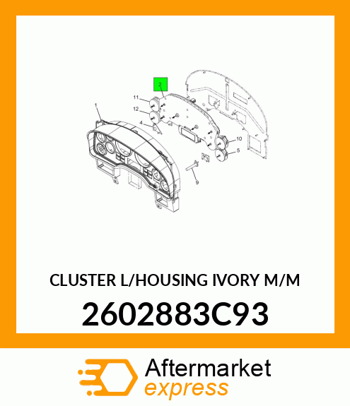 CLUSTER L/HOUSING IVORY M/M 2602883C93