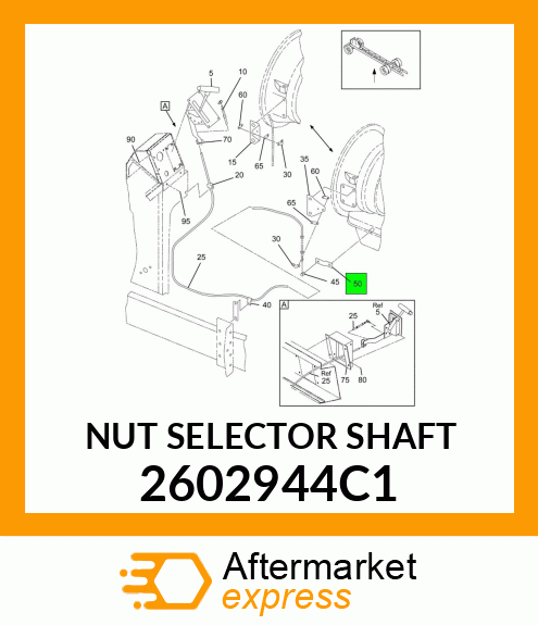 NUT SELECTOR SHAFT 2602944C1