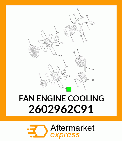 FAN ENGINE COOLING 2602962C91