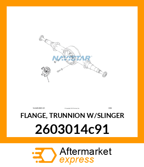 FLANGE, TRUNNION W/SLINGER 2603014c91