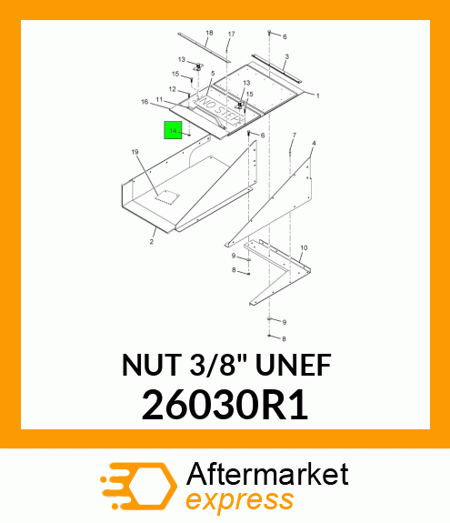 NUT 3/8" UNEF 26030R1