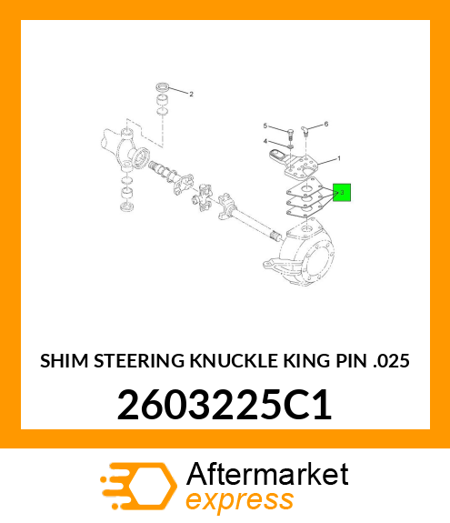 SHIM STEERING KNUCKLE KING PIN .025 2603225C1