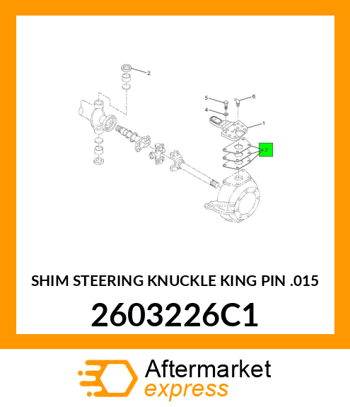 SHIM STEERING KNUCKLE KING PIN .015 2603226C1